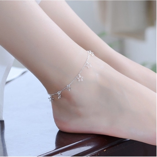 Lắc chân ngôi sao may mắn xi bạc 925