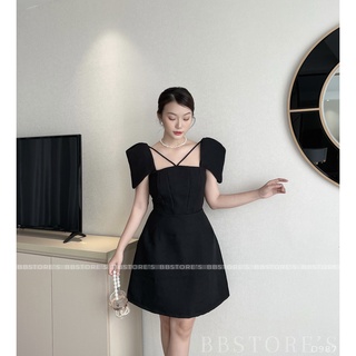 Đầm xoè chéo dây