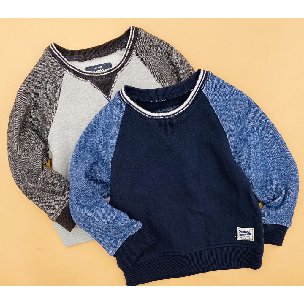 Áo nỉ bé trai Oshkosh tay raglan