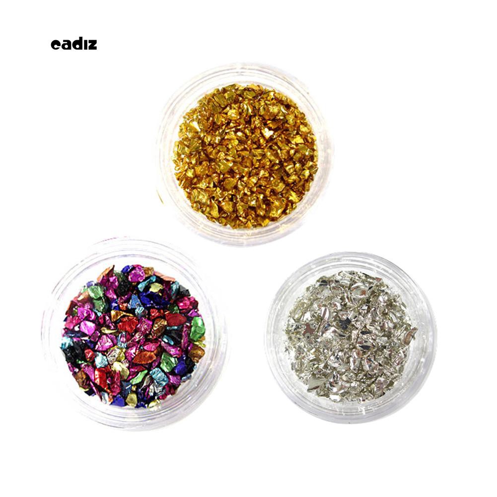 [Hàng mới về] Lọ phụ kiện đá nghiền nhiều màu sắc trang trí móng tay thời trang