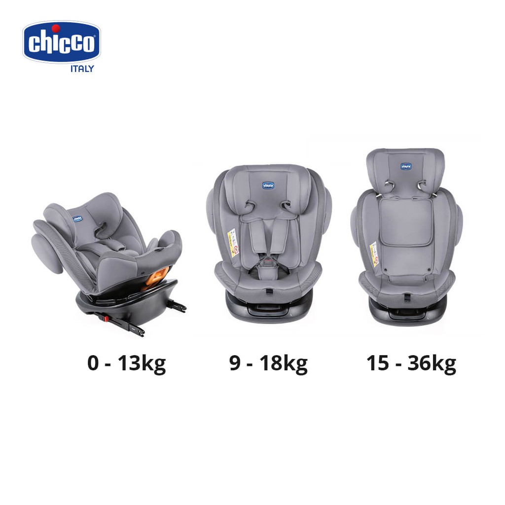 Ghế ngồi ô tô Chicco Unico Plus isofix 0-12y xoay 360 độ đen shadow