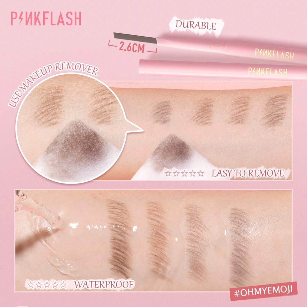 Bộ trang điểm 3 món gồm bút kẻ mắt + mascara + bút kẻ mày lâu trôi chống thấm nước Pinkflash