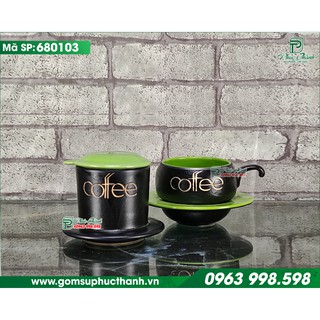 Phin sứ pha cafe bằng gốm sứ Bát Tràng