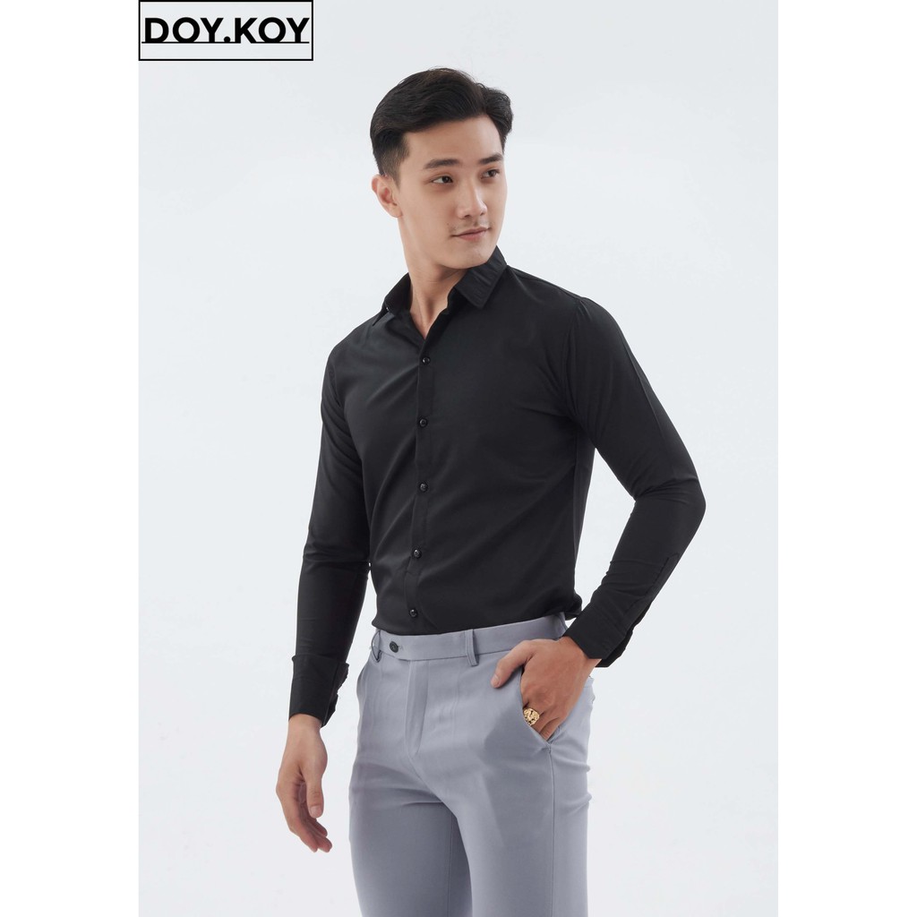 [Mã FAMAYMA2 giảm 10K đơn 50K] Áo sơ mi nam cổ bẻ bền đẹp áo sơ mi nam công sở tay dài trắng đen xanh đỏ- DOY.KOY | BigBuy360 - bigbuy360.vn