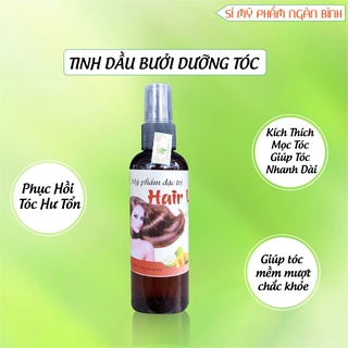 Tinh dầu bưởi kích mọc tóc hỗ trợ đẩy tóc mọc nhanh dài, dưỡng tóc mềm mượt, phục hồi tóc hư tổn, giảm khô xơ