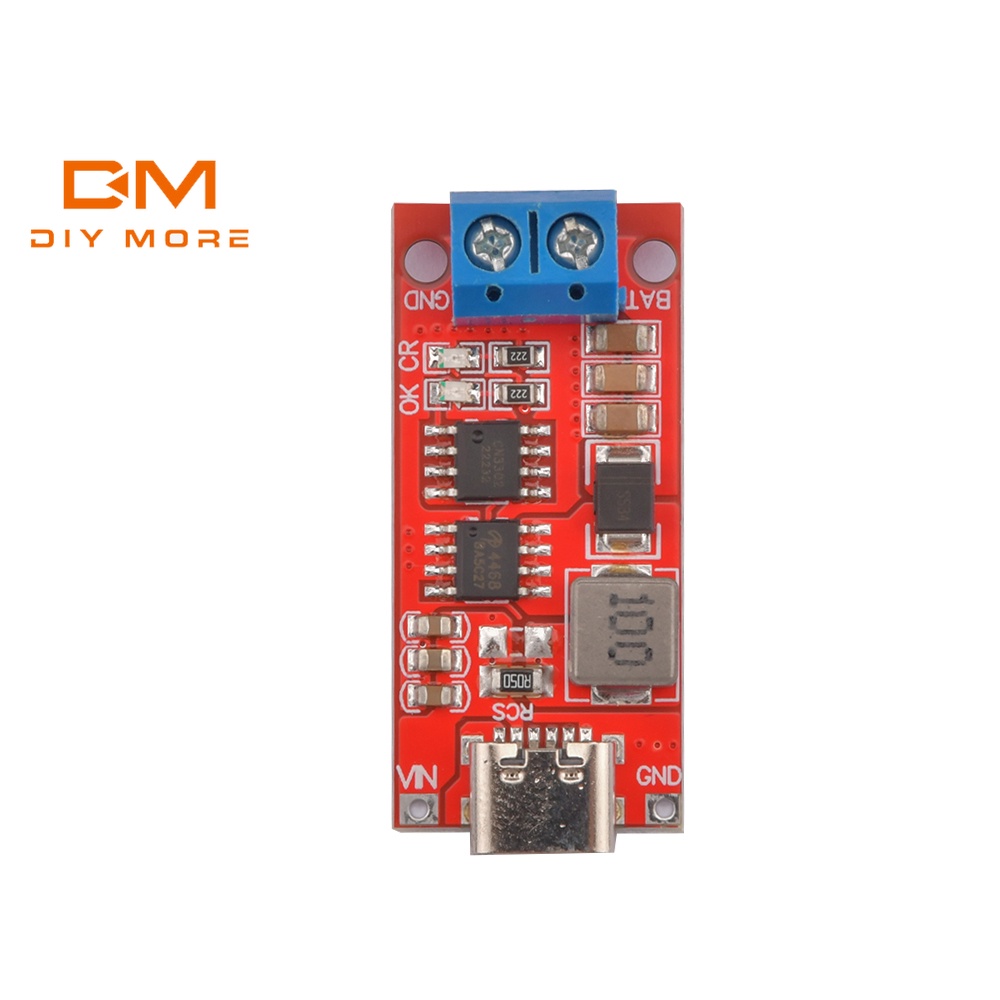 DIYMORE Mô Đun Tăng Áp Pin Lithium 2S 3S 4S Type-C Sang 8.4V 12.6V16.8V