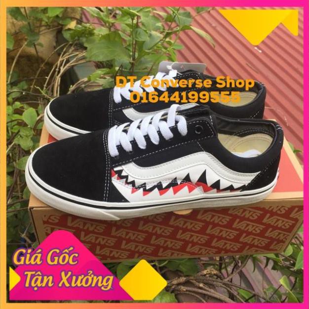 [ XẢ KHO ] 💢 [SALE KỊCH SÀN]Giày Vans Old Skool cá mập da lộn FULL BOX giá rẻ.