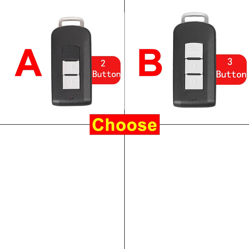 Vỏ Bảo Vệ Chìa Khóa Điều Khiển Từ Xa Bằng Sợi Carbon Màu Đen Kèm Móc Khóa Cho Mitsubishi Xpander Triton