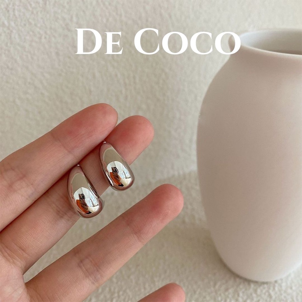 Khuyên tai bông tai nữ Silver Ball decoco.accessories