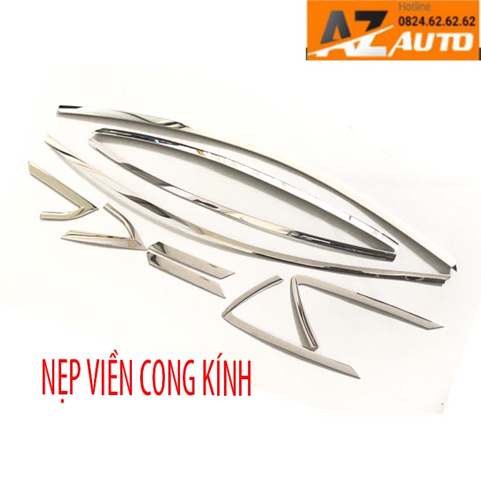 Viền Cong + Nẹp Chân Kính Inox Accent 2018-2022 chất liệu inox 304 - chất liệu innox cao cấp