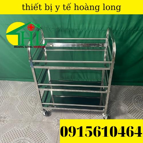 Xe Tiêm 2 Tầng Inox - Xe Đẩy Inox