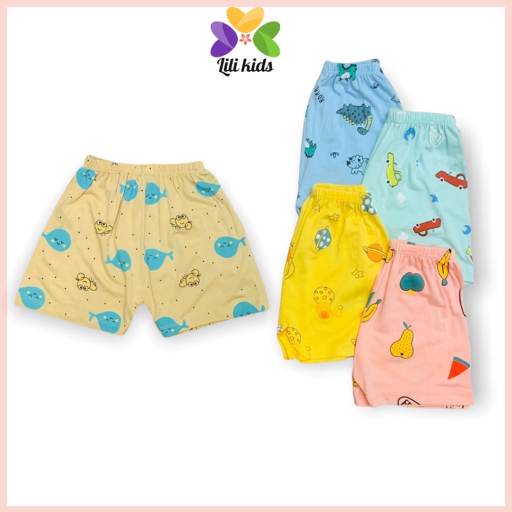 quần đùi cho bé trai bé gái LILIKIDS quần chục đùi họa tiết chất mềm mịn QC18