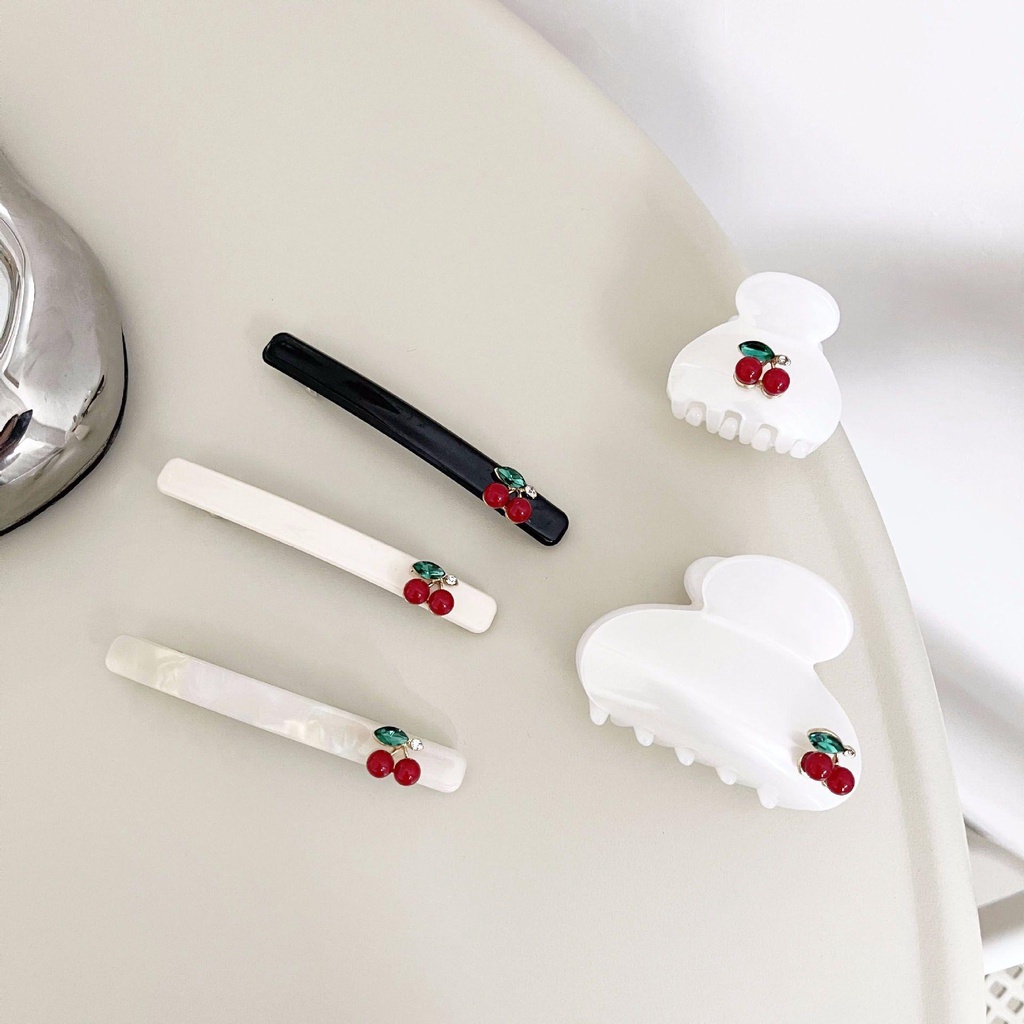 TWINKLE Kẹp Tóc Hình Trái Cherry Xinh Xắn Cho Nữ
