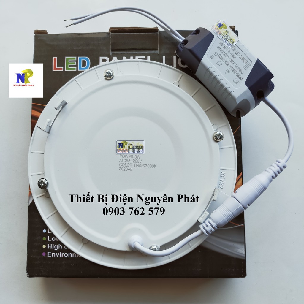 Đèn Led Panel Âm Tròn Mỏng 9w Ánh Sáng Trắng-Vàng