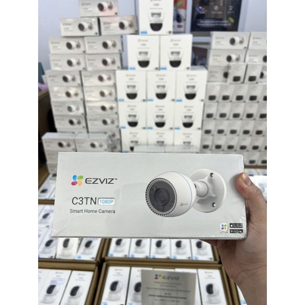Camera wifi ngoài trời màu ban đêm Đàm thoại- chính hãng, AI nhận diện người Ezviz C3TN 3MP C3N 2MP