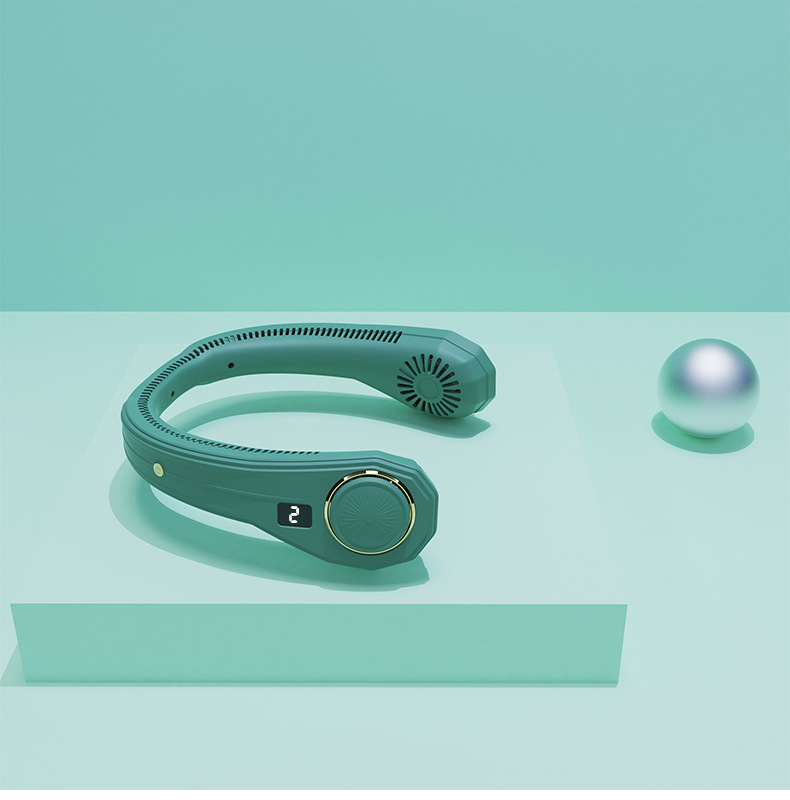 Quạt Nhỏ Đeo Cổ Kỹ Thuật Số Tuabin Công Nghệ Kỹ Thuật Số Mới 2022 Sạc USB Cho Học Sinh