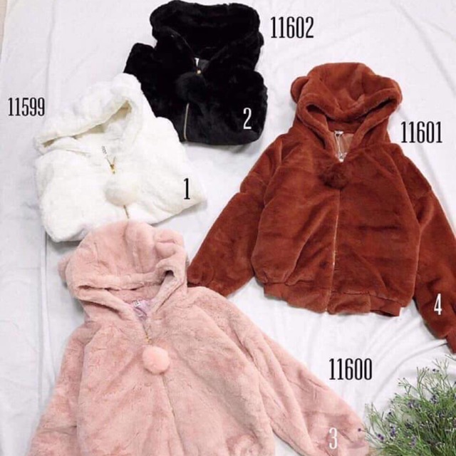[Mã WA12150 giảm 20k đơn 150k] Áo lông tai gấu 2 lớp DHU643 | BigBuy360 - bigbuy360.vn
