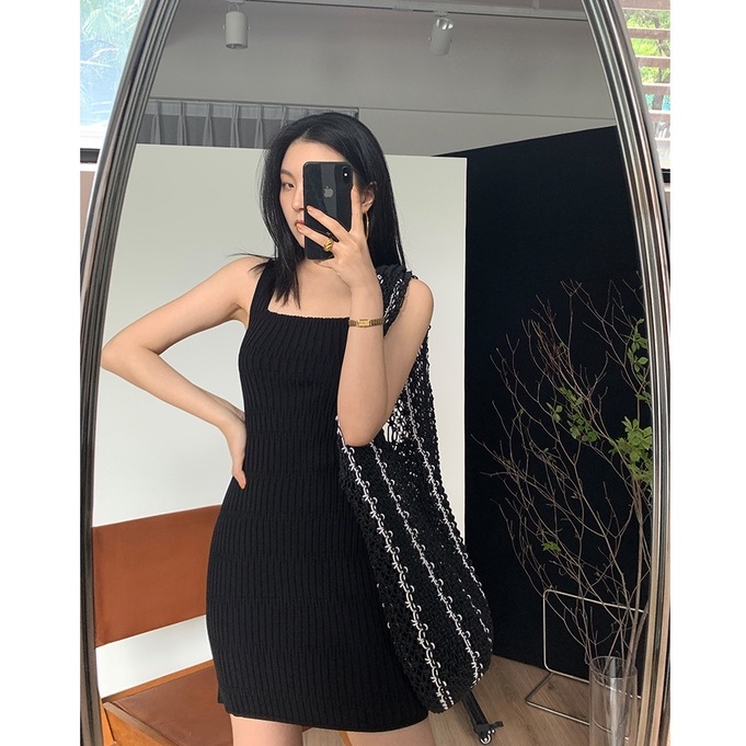 QADCOL  Pháp Quấn Hông Váy Dệt Kim