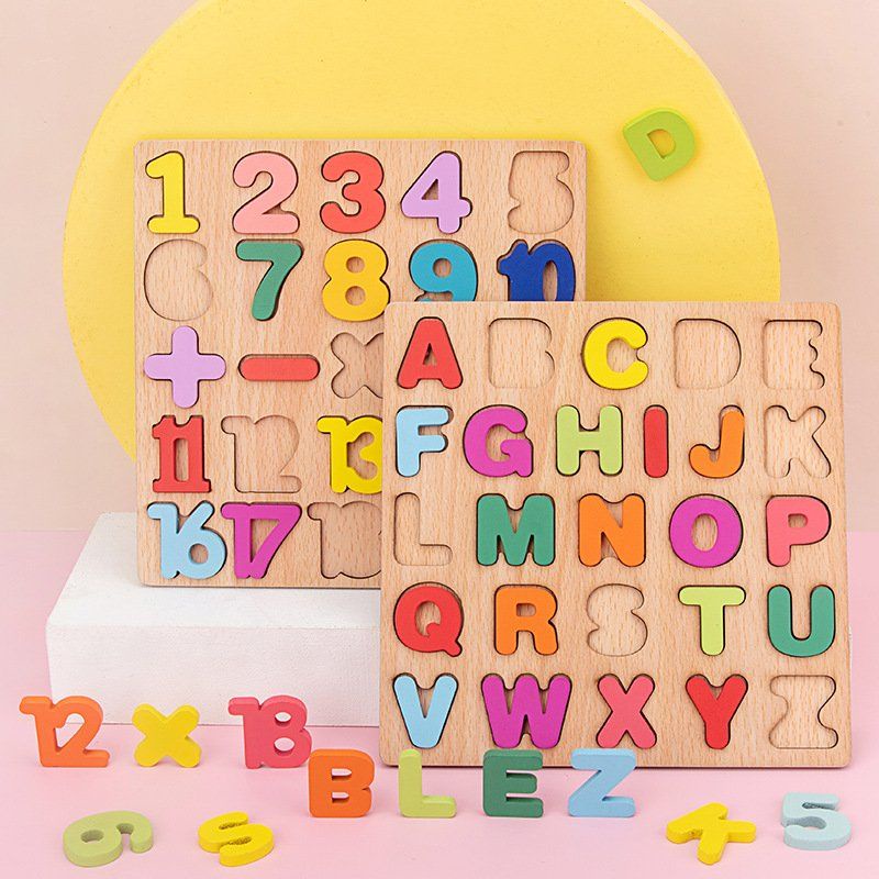 GIÁO CỤ MONTESSORI - COMBO BẢNG CHỮ CÁI/CHỮ SỐ BẢNG NỔI