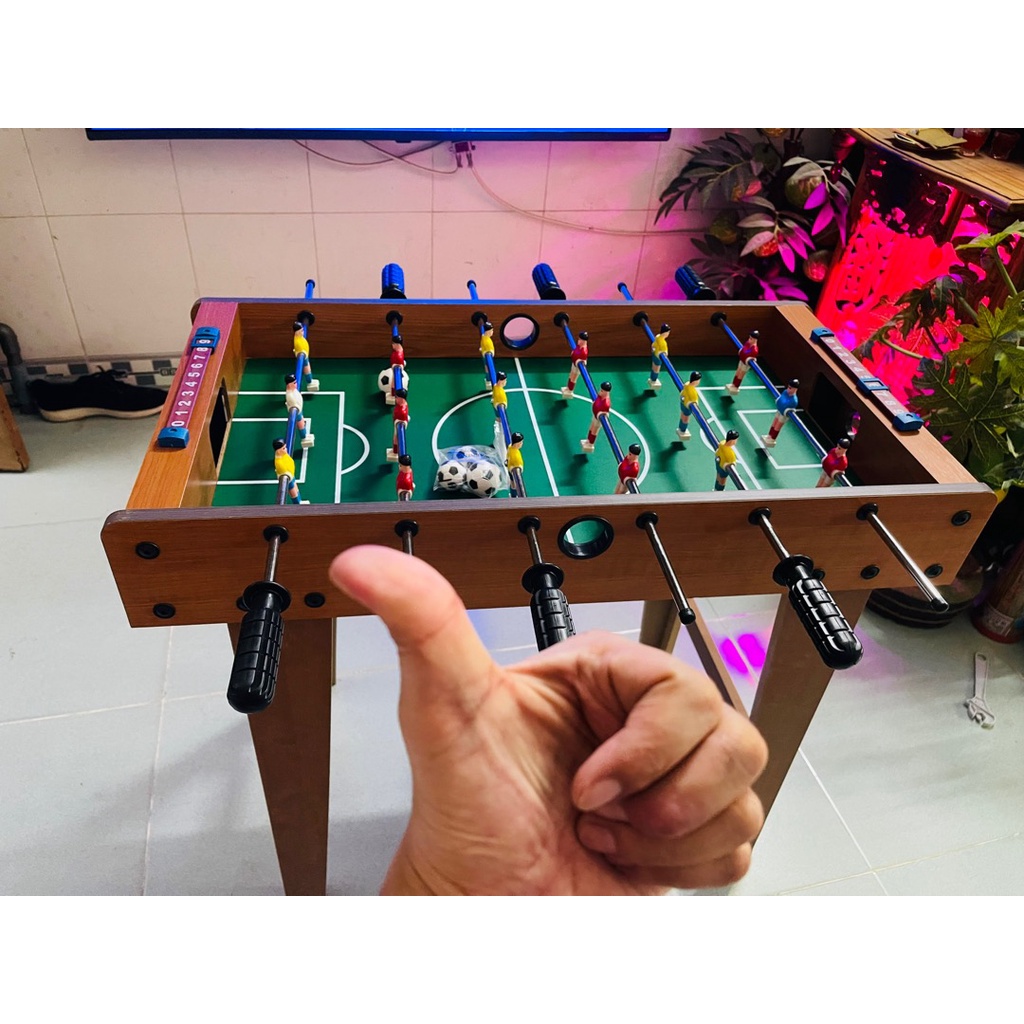 Bàn Bi Lắc Bóng Đá Cỡ Lớn 69x37cm, Bảo Hành 6 Tháng, Bàn Bi Lắc Mini Dành Cho Trẻ Em, Banh Bàn Foosball Gia Đình Hanana