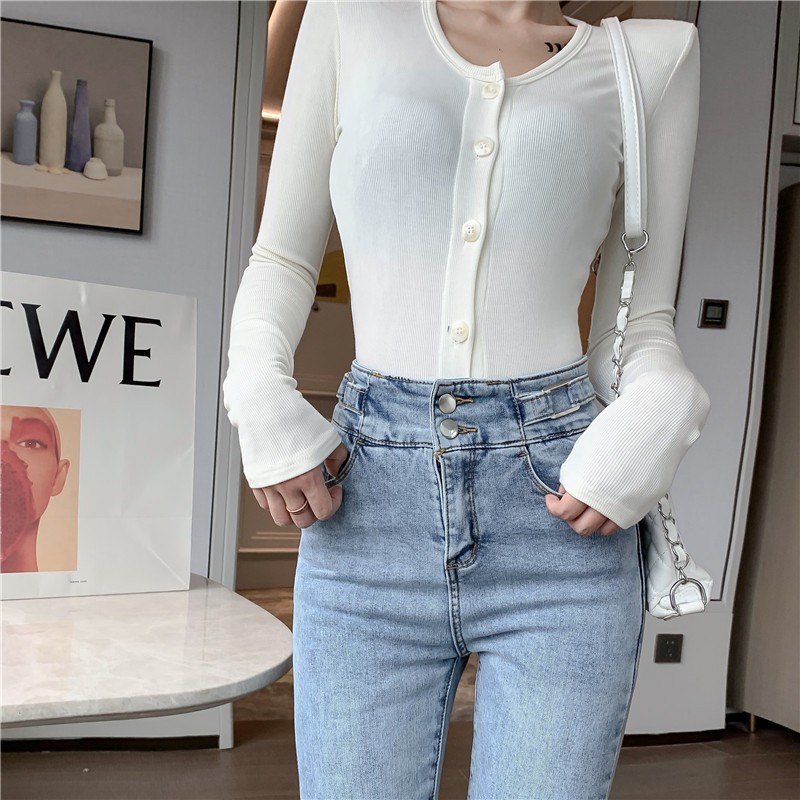 QUẦN JEANS NỮ ÔM DÁNG CẠP CAO THỜI TRANG