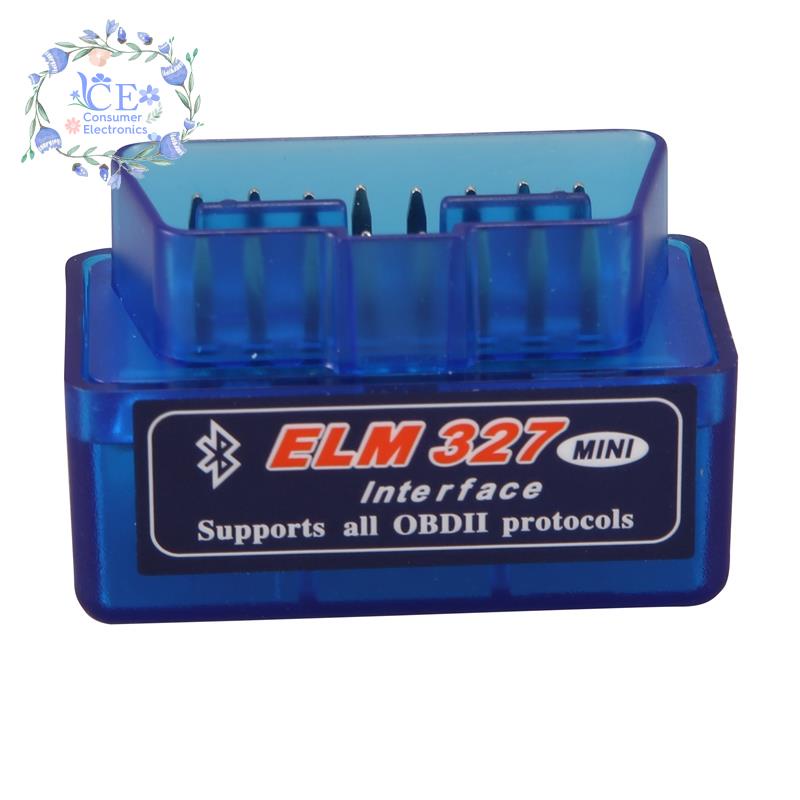 ELM327 Latest Version V2.1 Bluetooth Super Mini ELM327 OBD2 II Scan Tool Car Auto Diagnostic Tool for Windows (blue)