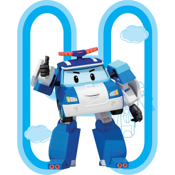 Robocar Poli Banner Trang Trí Tiệc Sinh Nhật