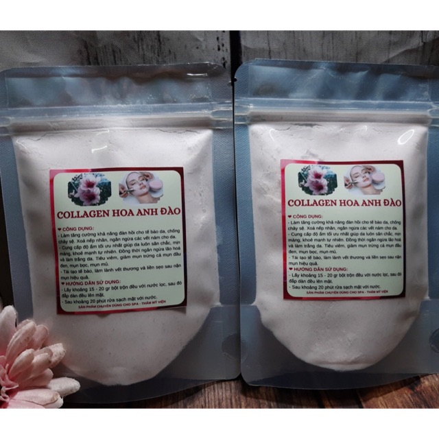 1kg Bột Dẻo Collagen hoa Anh Đào đắp mặt Handmade