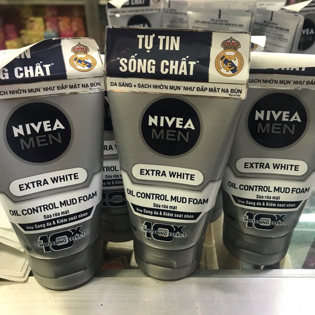 Sữa Rửa Mặt Nivea Men Bùn Khoáng Sáng Da Nivea Men 100g