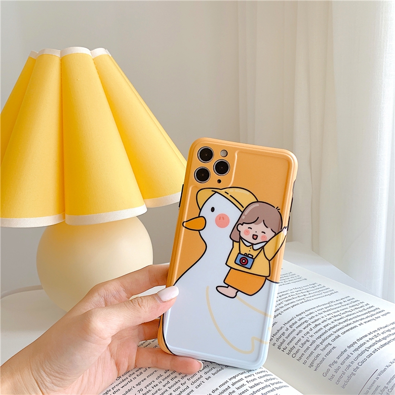 Ốp iphone - Ốp lưng imd new Cô gái và chú vịt 6/6s/6plus/6splus/7/8/7plus/8plus/x/xs/xsmax/11/11promax - Awifi Case V6-4 | BigBuy360 - bigbuy360.vn