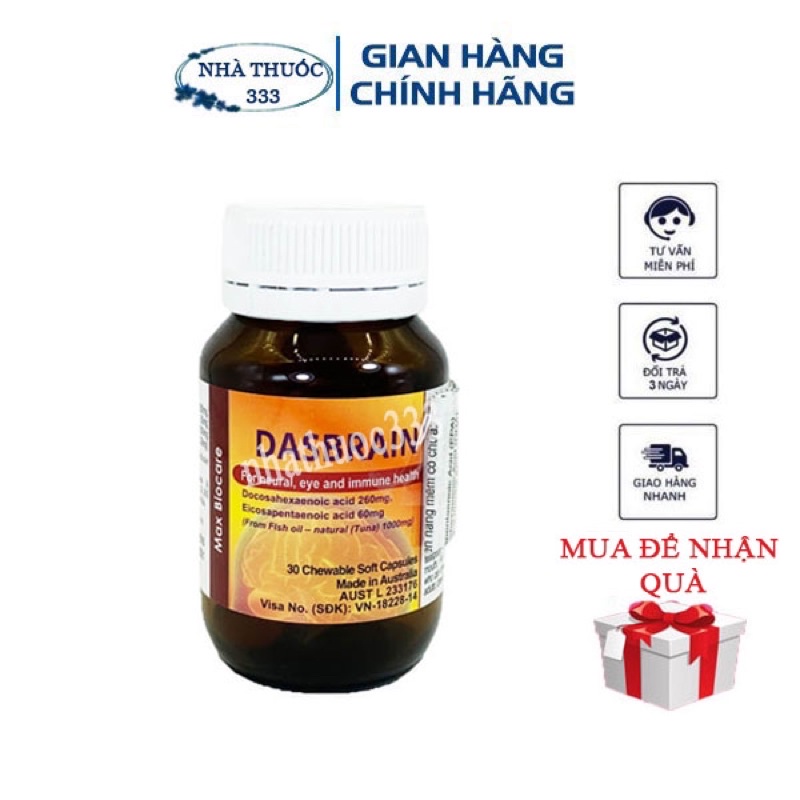 ( Chính Hãng) Dasbrain - Viên uống bổ não, tăng cường hệ miễn dịch Lọ 30 viên