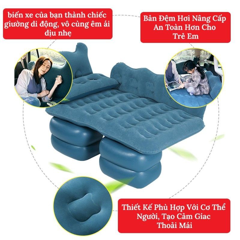Đệm Hơi Ô Tô Loại 1 Đầy Đủ Phụ Kiện