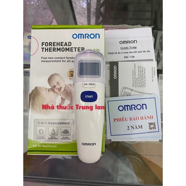 Nhiệt kế đo Trán OMRON MC 720 chính xác,cho kết quả nhanh nhất( SẢN PHẨM CHÍNH HÃNG OMRON)