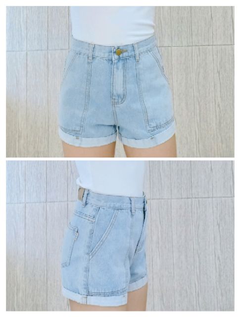 Quần short jeans túi xéo ( ảnh thật)