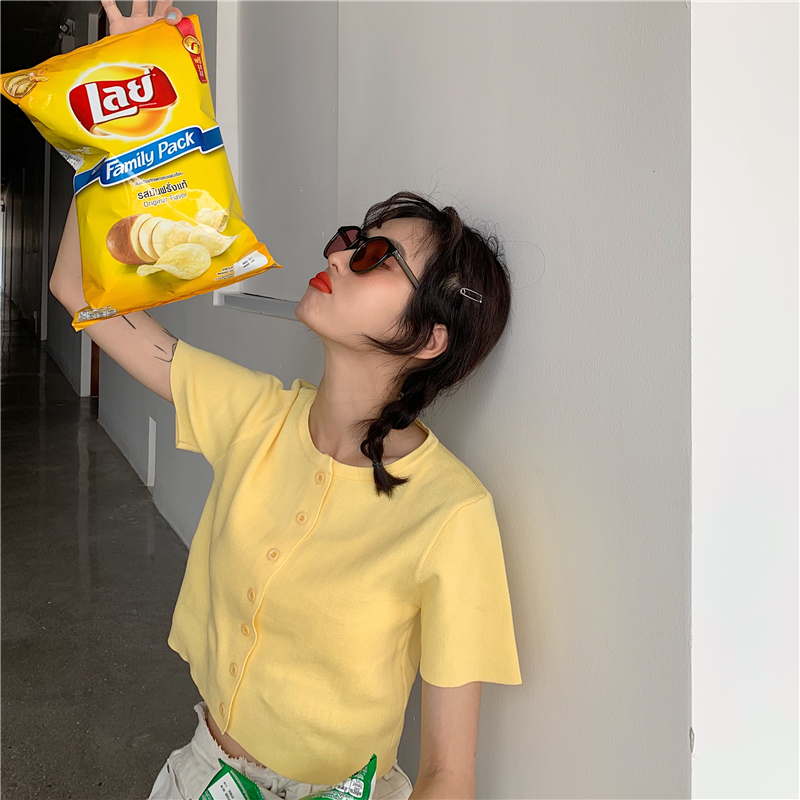 Áo Cardigan Dệt Kim Ngắn Tay Dáng Rộng Phong Cách Hàn Quốc Thời Trang 2021 | BigBuy360 - bigbuy360.vn