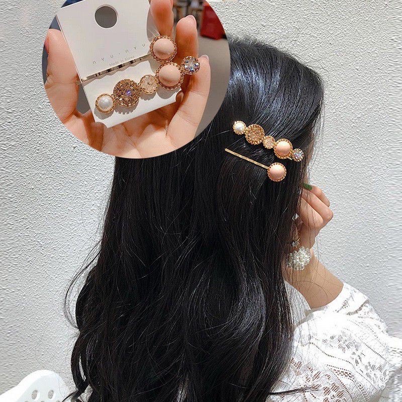 Set 2 Kẹp Tóc Cô Gái Retro Hàn Quốc