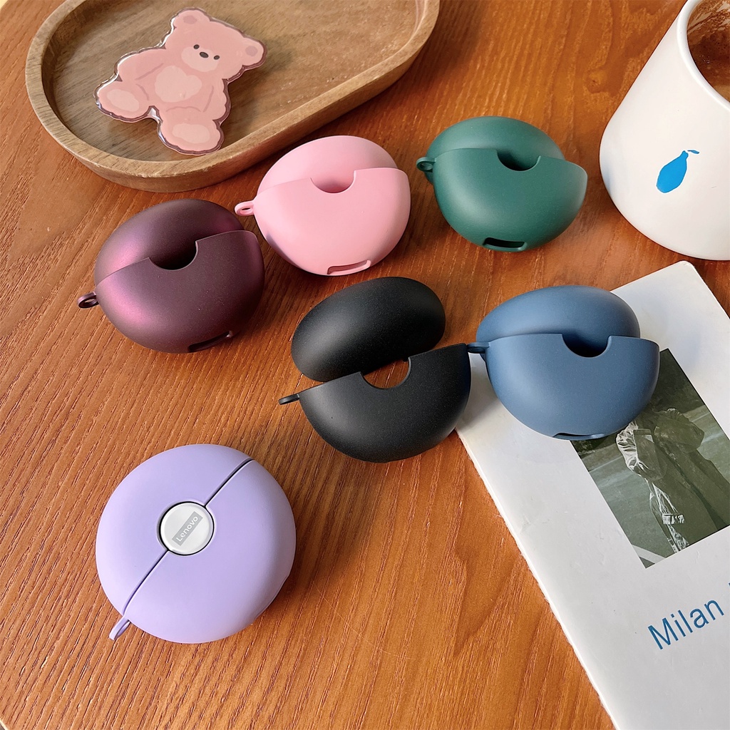 Vỏ Bảo Vệ Hộp Sạc Tai Nghe Lenovo Thinkpadplus LP80 Tws Bằng PC Cứng Chống Sốc Màu Trơn Nhám Ốp