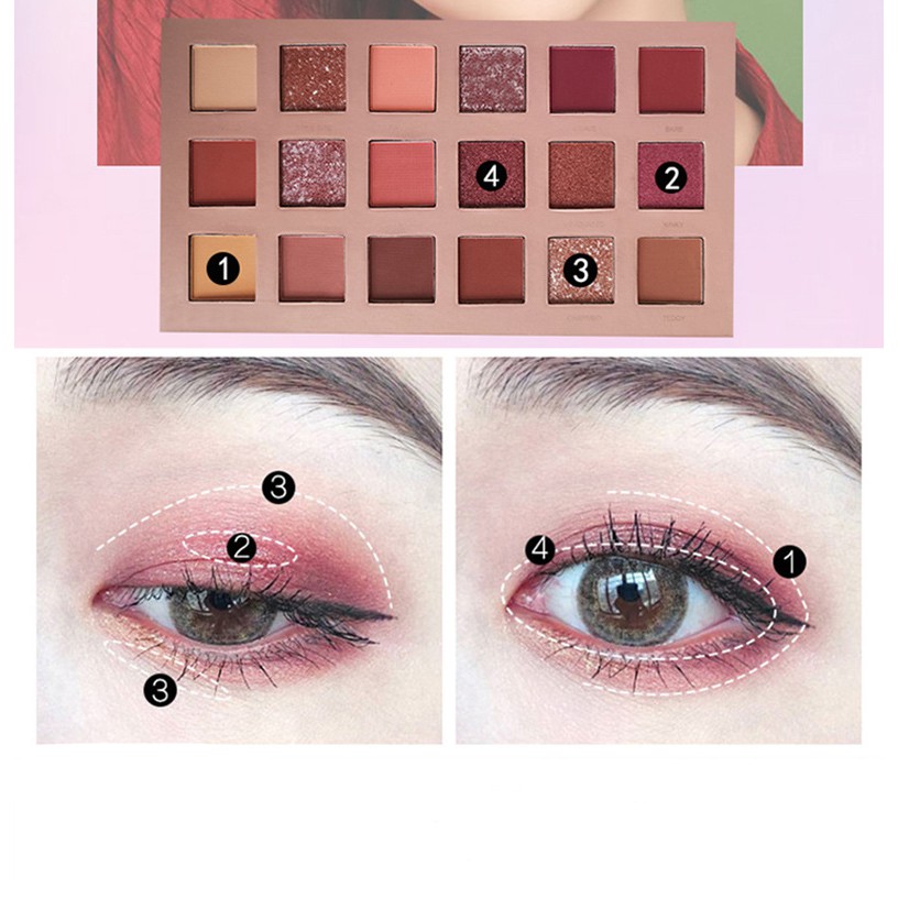 Phấn mắt 18 ô New NUDE CaiJI Eyeshow Palette chính hãng nội địa Trung CAIJI No. CJ-018 | BigBuy360 - bigbuy360.vn