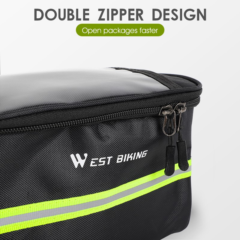 Túi đựng đồ WEST BIKING gắn xe đạp chống nước sức chứa lớn có thể đựng điện thoại/chai nước/vật dụng khác