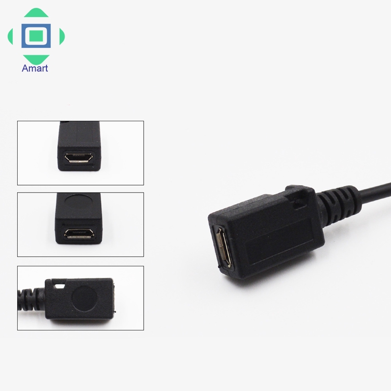 Cáp chuyển đổi từ USB type A female sang 2 cổng Micro USB male và female