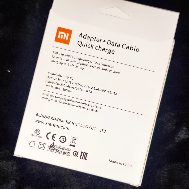 Củ Sạc Nhanh 27W EU MI 9 Cho Xiaomi Mi9 CC9 Redmi K20 Pro Note 8 7 Pro