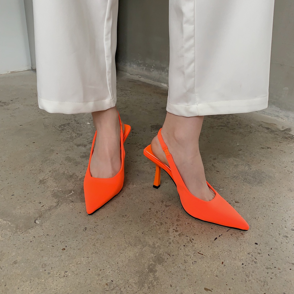 Giày Cao Gót Mũi Nhọn Vải Satin Màu Xanh Lá Thời Trang Mùa Xuân 2022 Quyến Rũ Dành Cho Nữ