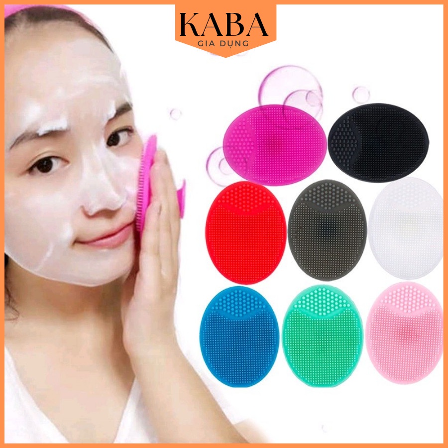 Miếng silicon rửa mặt mát xa tẩy tế bào chết loại bỏ mụn đầu đen làm sạch da tiện dụng KABA
