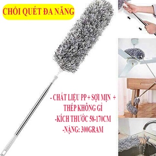 Chổi quét đa năng, chổi quét trần nhà, quét mạng nhện, bụi bẩn đa năng dễ sử dụng, chổi phất trần