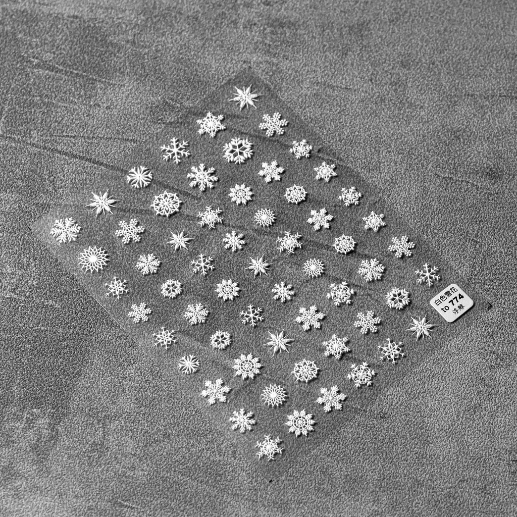Miếng Dán Trang Trí Móng Tay Hình Bông Tuyết Trắng 774