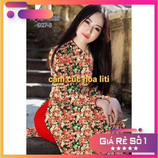 [DEAL SỐC] Áo dài hoa nhí ❤️FREESHIP❤️ Áo dài dáng truyền thống 2 tà cao cấp