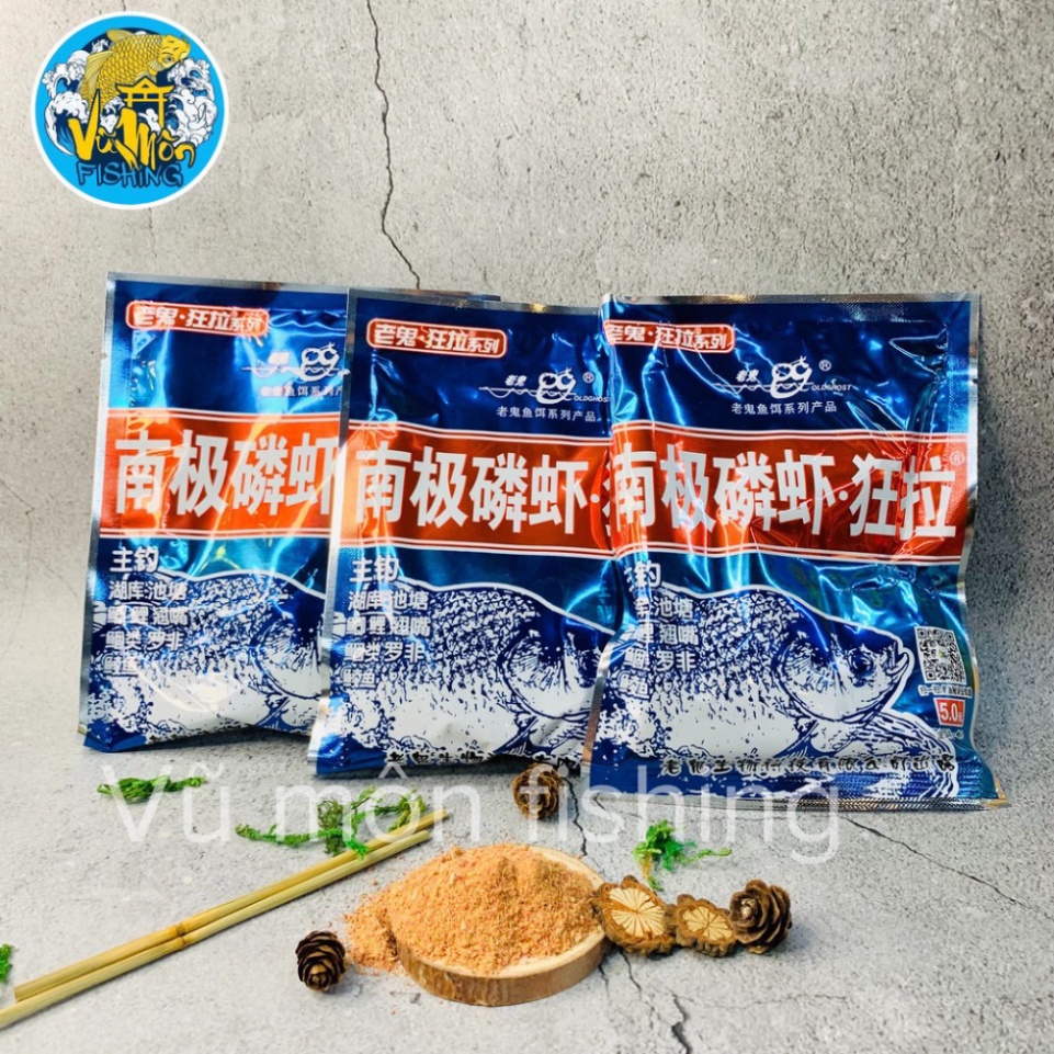 Mồi Câu Cá Diếc, Chép Lão Quỷ Xanh 100g | Thính dụ cá Old Ghost - Vũ Môn Fishing