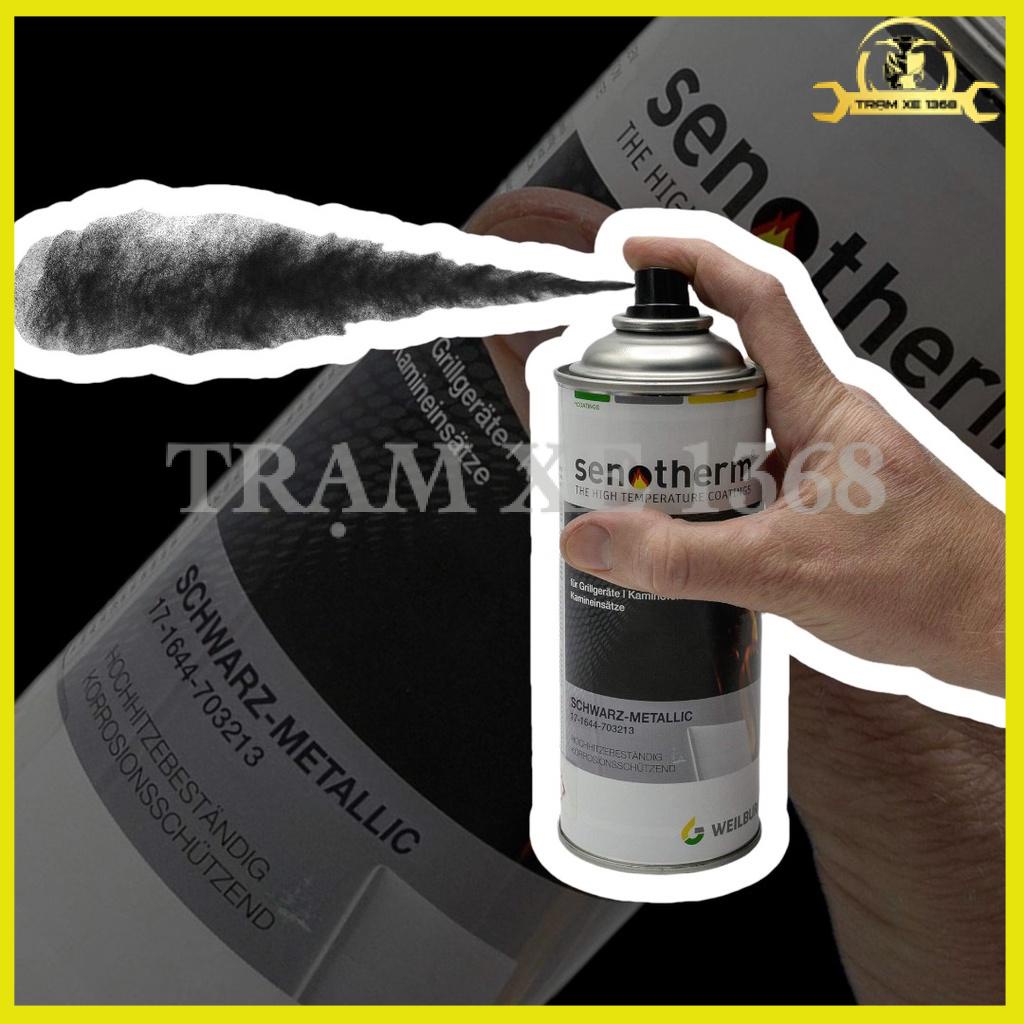 Senotherm Sơn Chịu Nhiệt Nhập Khẩu từ Đức Sơn Pô Chống Cháy Màu Đen Mờ 400ml
