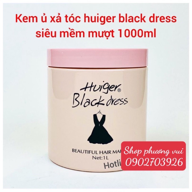 hấp dầu ,ư tóc Huiger blackdvess hũ màu Hồng 1000ml siêu mềm mượt phục hồi tóc hư tổn chống khô sơ trẻ ngọn siêu thơm