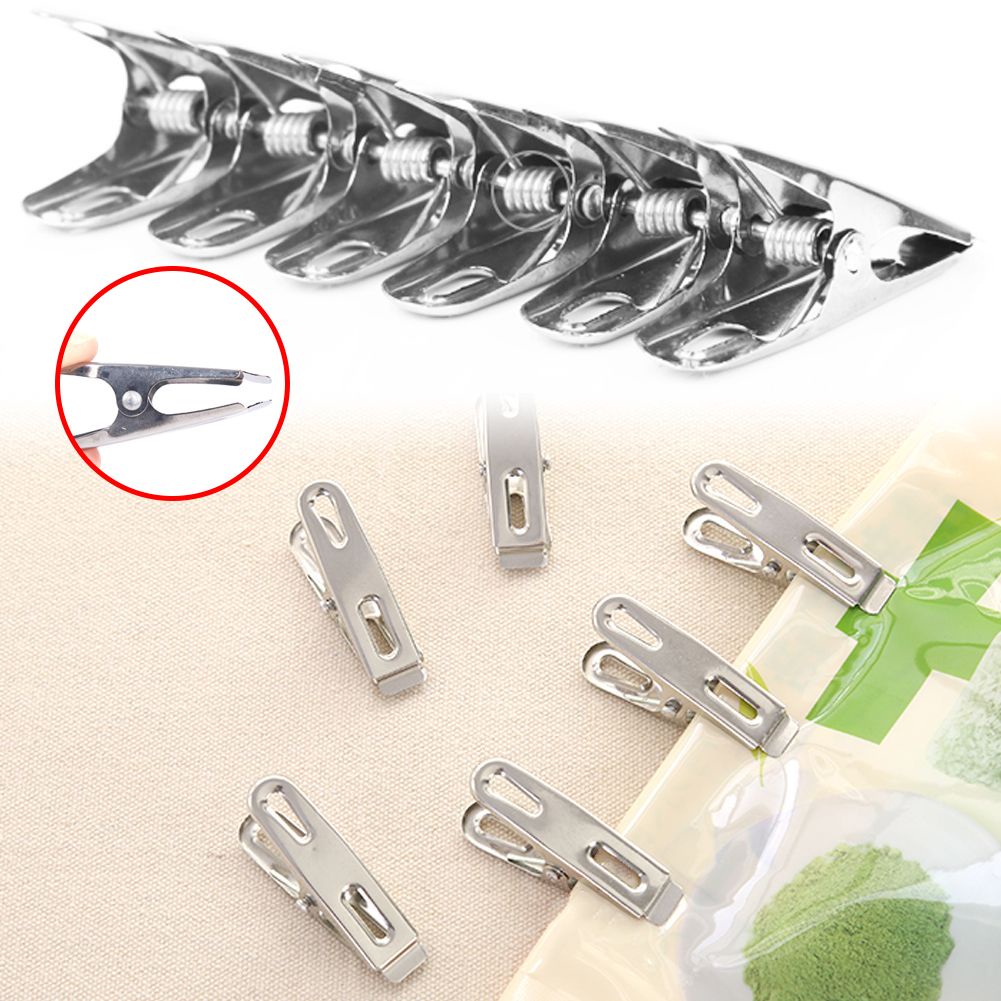 Set 20 Kẹp Quần Áo Bằng Thép Không Gỉ Tiện Dụng Cho Gia Đình/ Văn Phòng